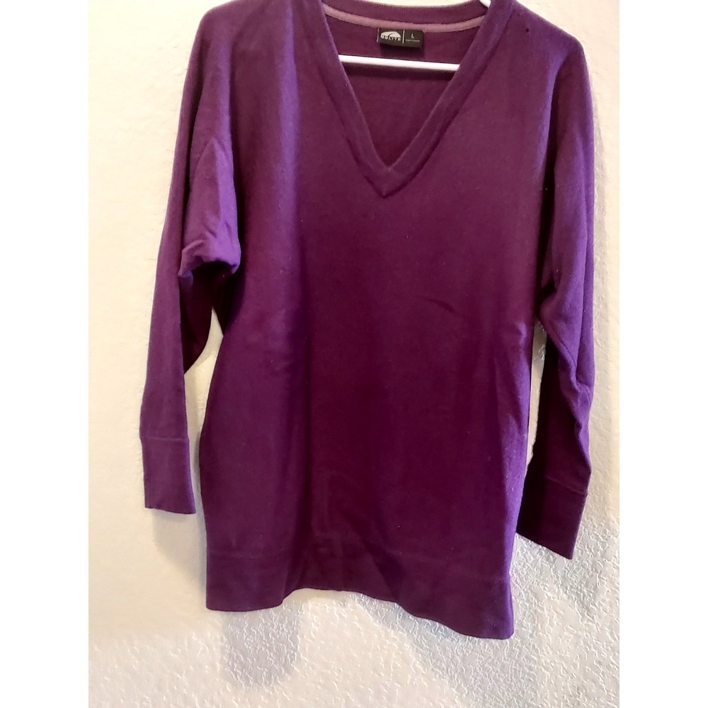 GoLight Purple Tunic Sweater, 100% Wool, 2X, Outdoor, Hiking
